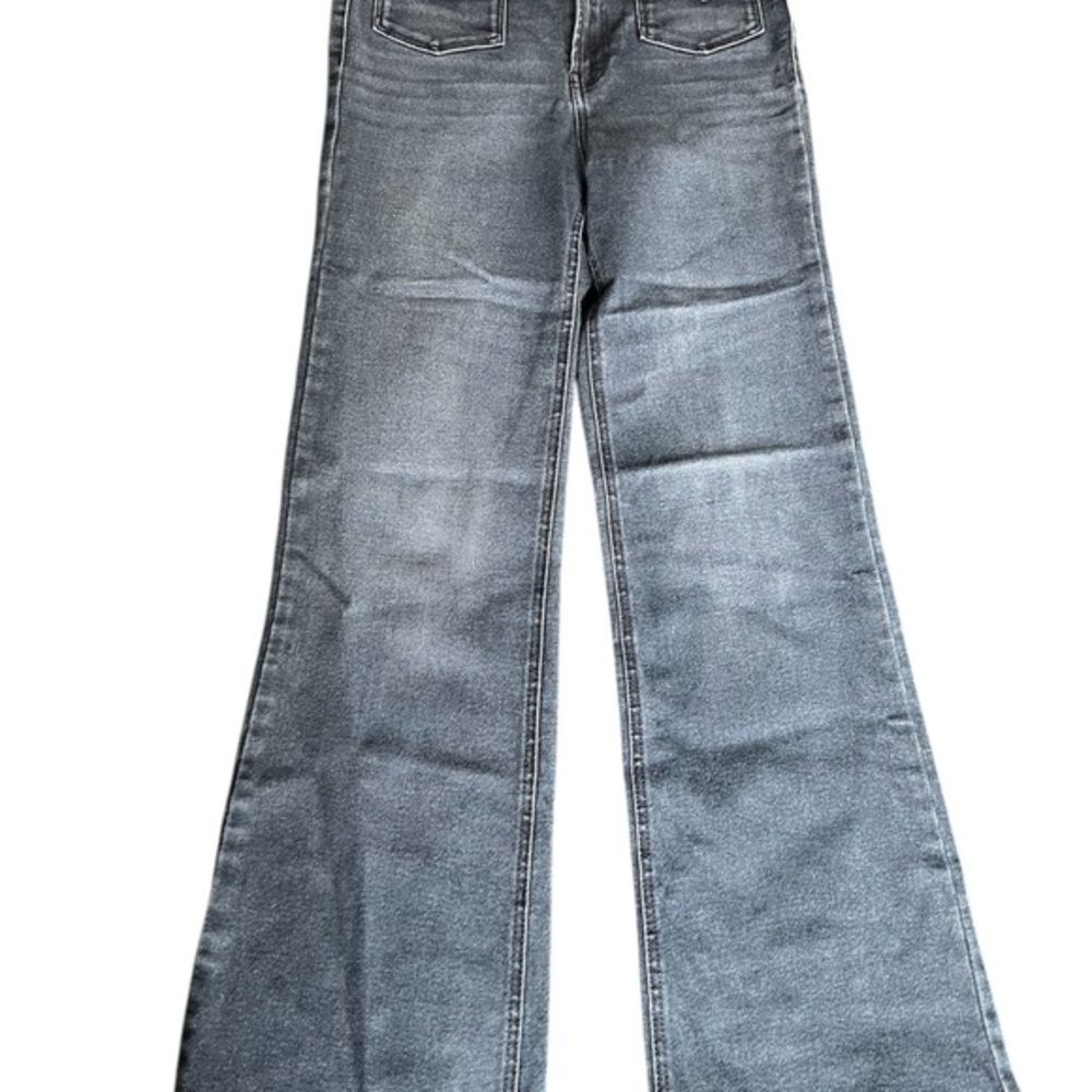 Women's Blue/Gray Flared Jeans
